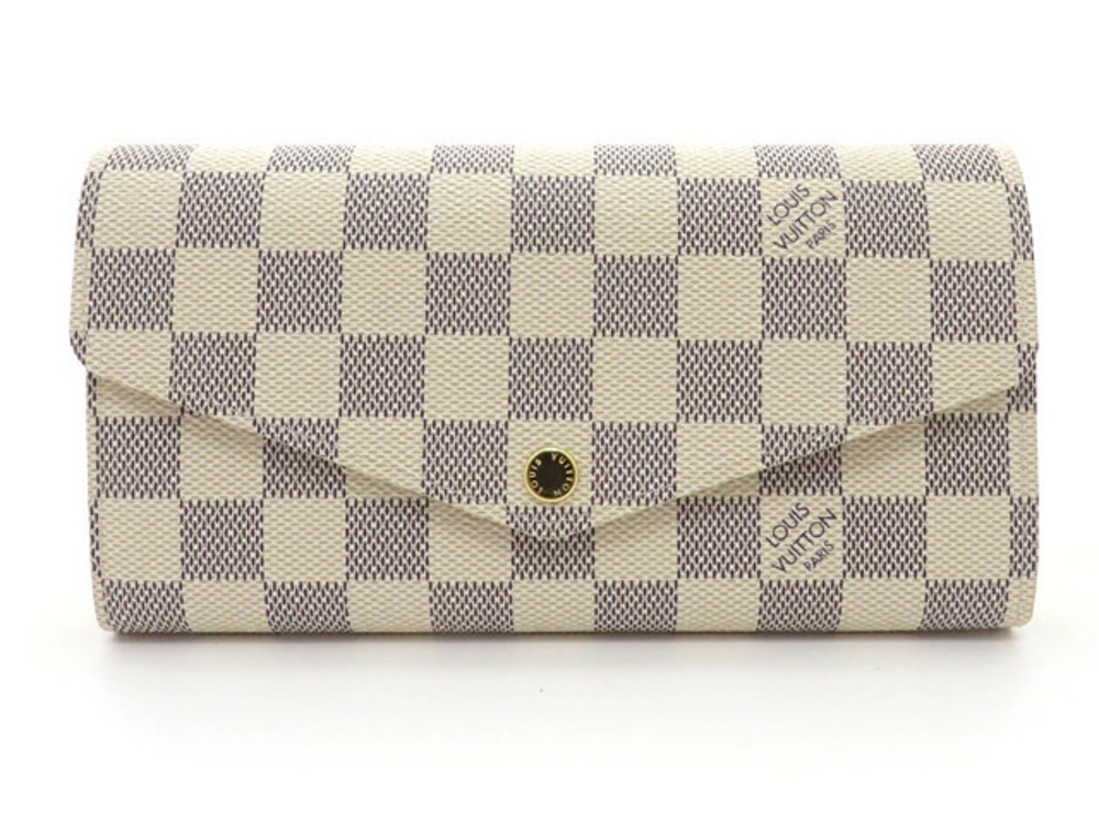 LOUIS VUITTON Wallet Accessories Portefeuille Sarah Long Azur White